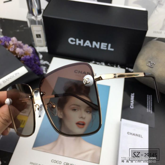 CHANEL香奈兒 2018新款 小香太陽鏡 PC鏡架 遮擋有害光線防輻射 2914S  lly1712